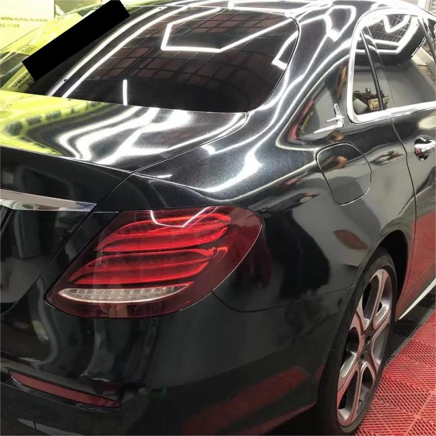 Gloss Metallic Sparkle Glitter Black Car Vinyl Wrap