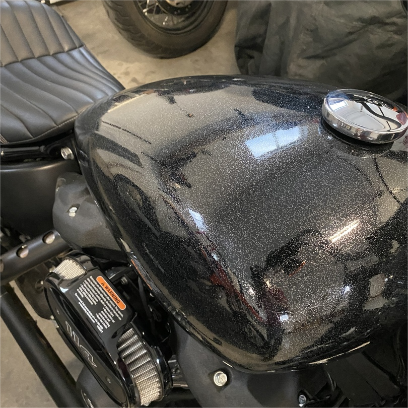 Gloss Metallic Sparkle Glitter Black Car Vinyl Wrap