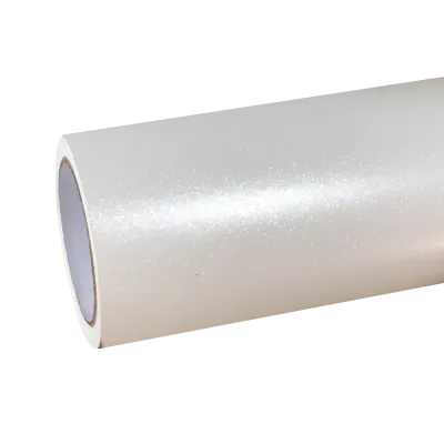 Matte Metallic Sparkle Glitter White Car Vinyl Wrap 01