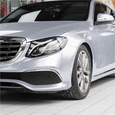 Matte Metallic Sparkle Glitter White Car Vinyl Wrap