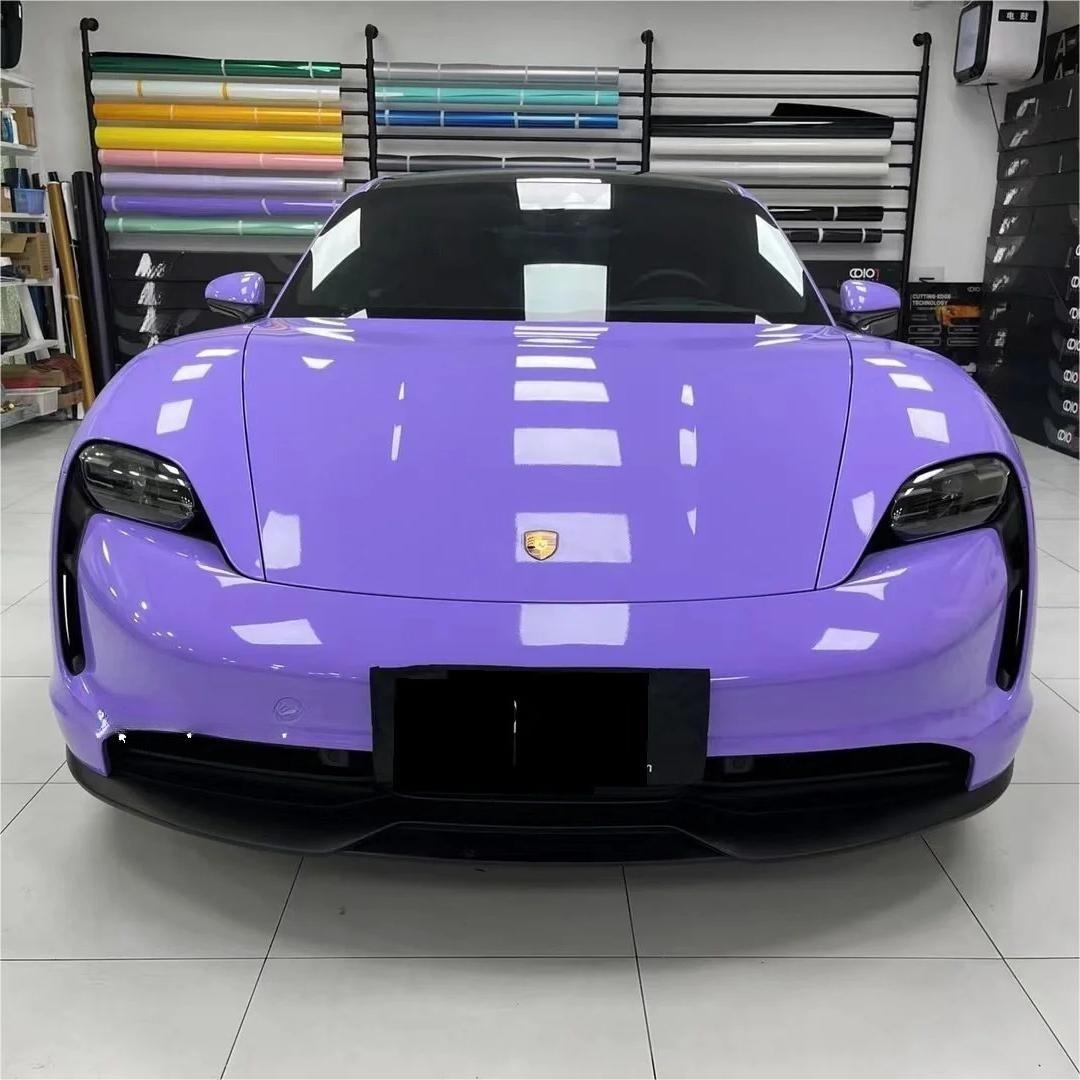 Gloss Lavender Purple Car Vinyl Wrap Tesla BMW PET