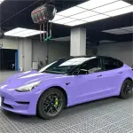 Gloss Lavender Purple Car Vinyl Wrap Tesla BMW PET