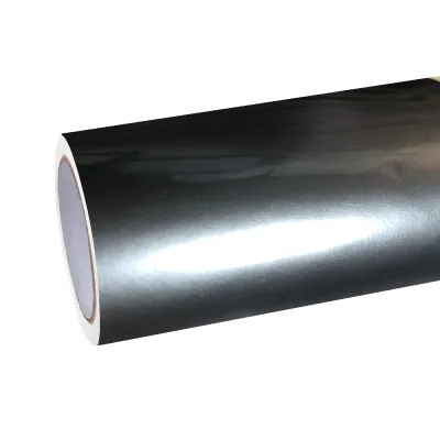 Gloss Metallic Liquid Chrome Silver Car Vinyl Wrap 01
