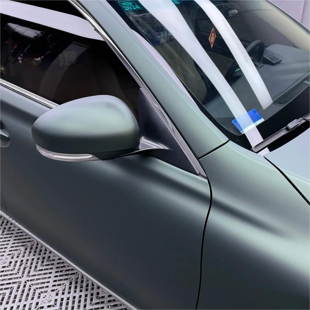 Matte Emerald Green Car Vinyl Wrap BWM I3