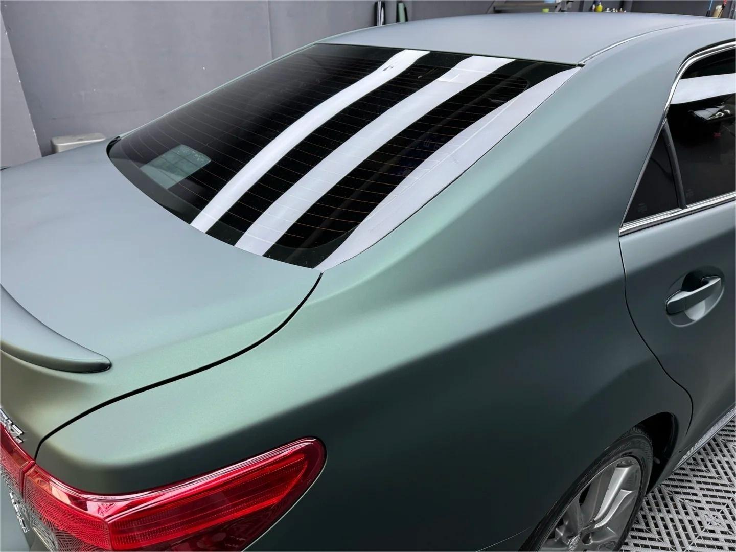 Matte Emerald Green Car Vinyl Wrap BWM I3