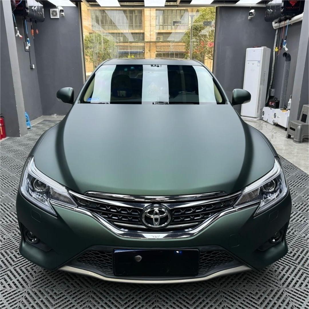 Matte Emerald Green Car Vinyl Wrap BWM I3