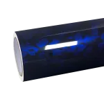 Gloss Blue Forged Carbon Fiber Car Vinyl Wrap PET 