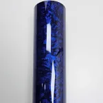 Gloss Blue Forged Carbon Fiber Car Vinyl Wrap PET 