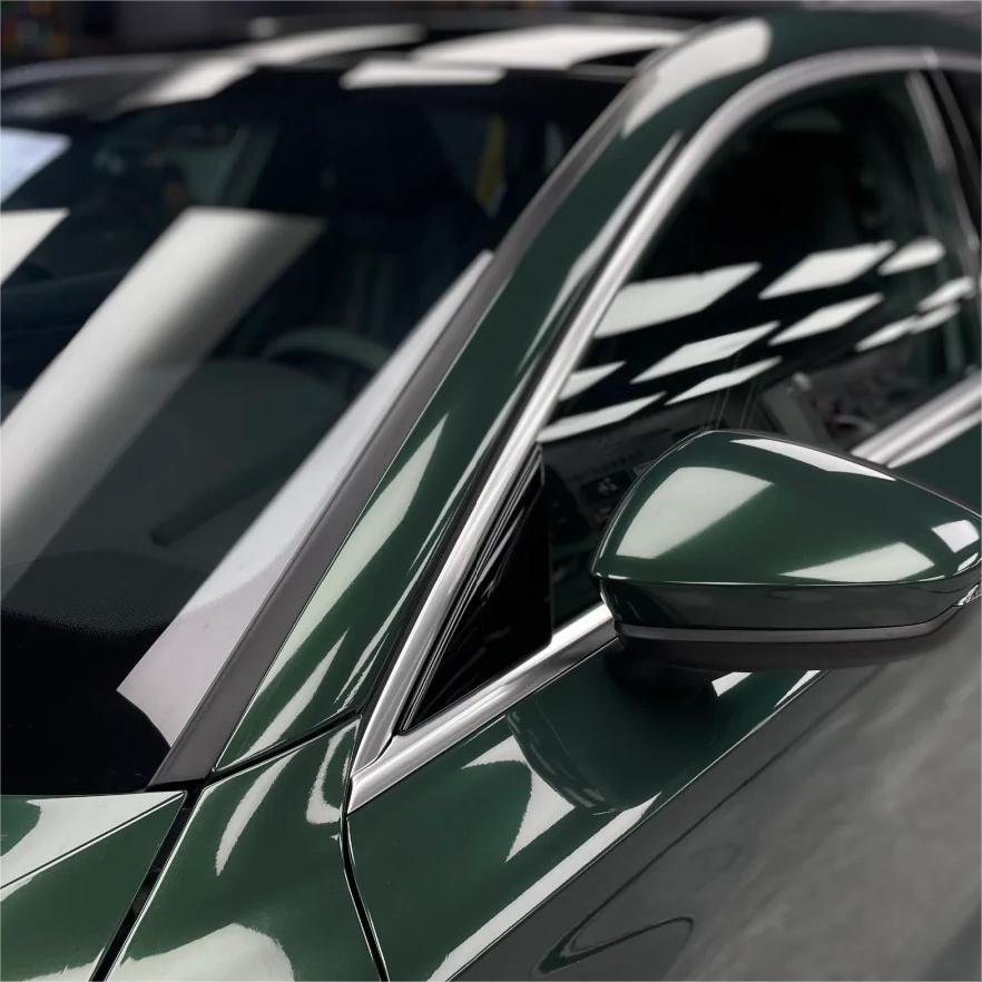 Gloss Metallic Forest Green Car Vinyl Wrap Audi