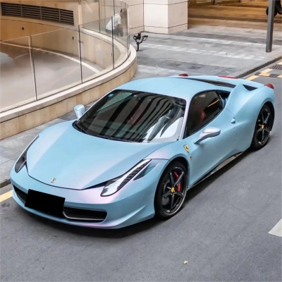 Matte Chameleon Blue Purple Car Wrap Vinyl PET 02