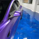 Matte Satin Chrome Purple Car Vinyl Wrap Tesla