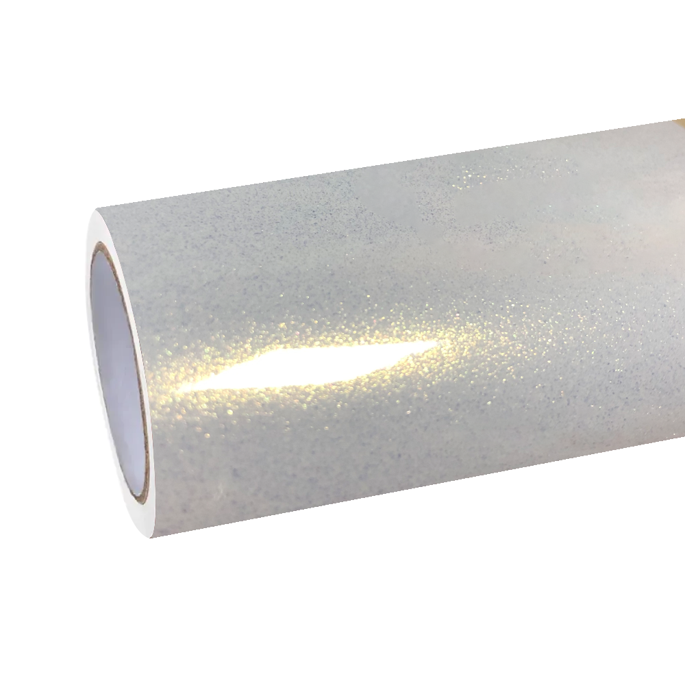 Gloss Metallic Diamond Chameleon Gold White Car Vinyl Wrap