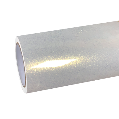 Gloss Metallic Diamond Chameleon Gold White Car Vinyl Wrap 01