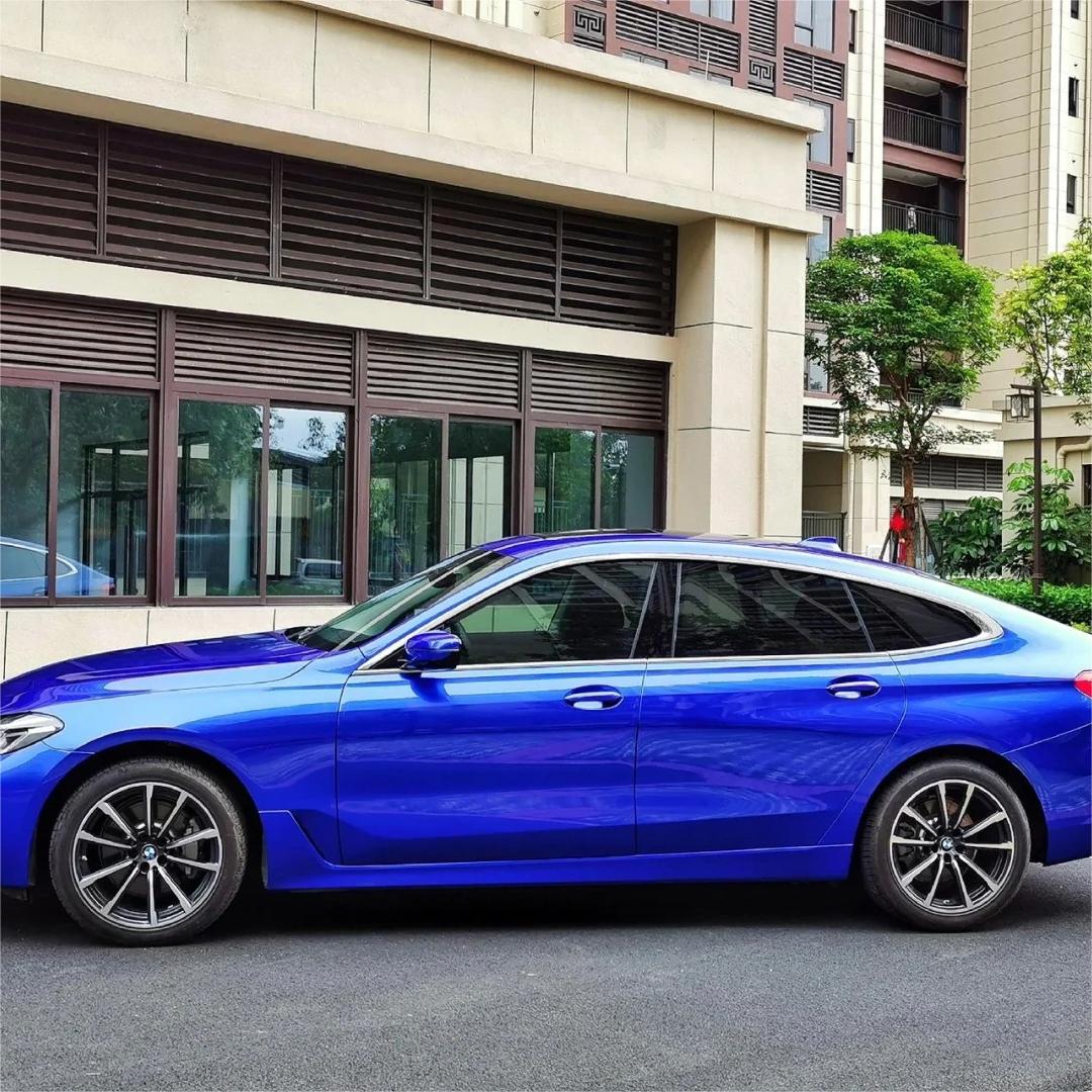 Gloss Metallic Portimand Blue Car Vinyl Wrap BMW PET