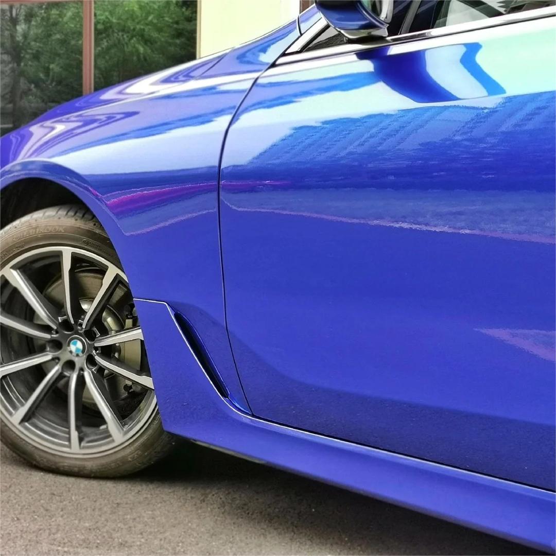 Gloss Metallic Portimand Blue Car Vinyl Wrap BMW PET