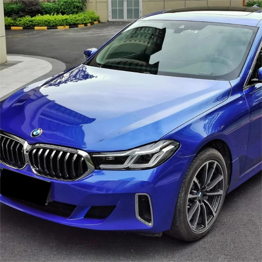 Gloss Metallic Portimand Blue Car Vinyl Wrap BMW PET