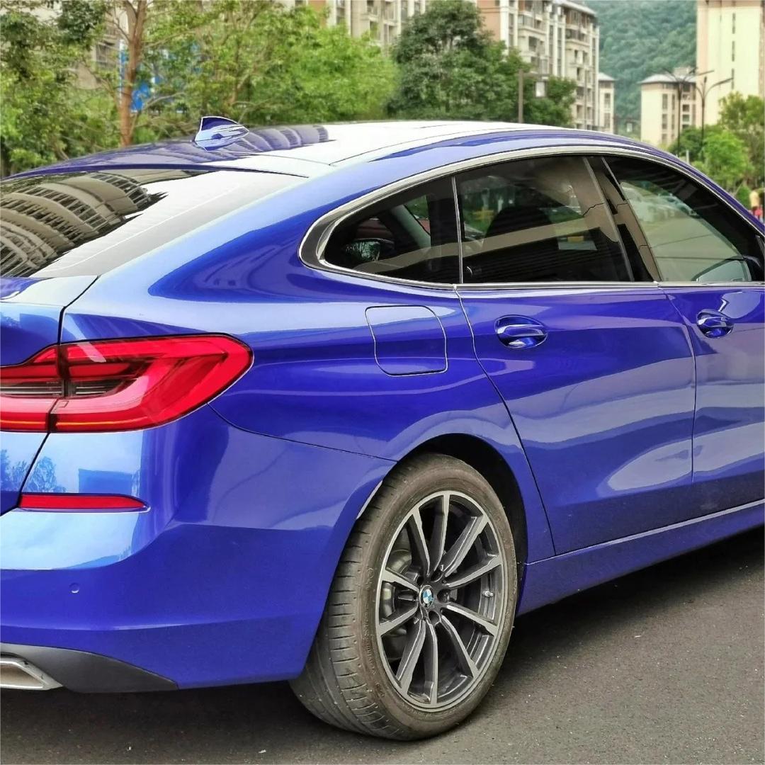 Gloss Metallic Portimand Blue Car Vinyl Wrap BMW PET