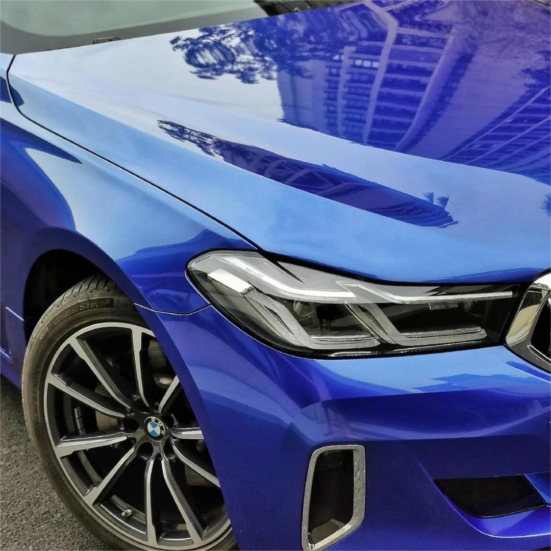 Gloss Metallic Portimand Blue Car Vinyl Wrap BMW PET