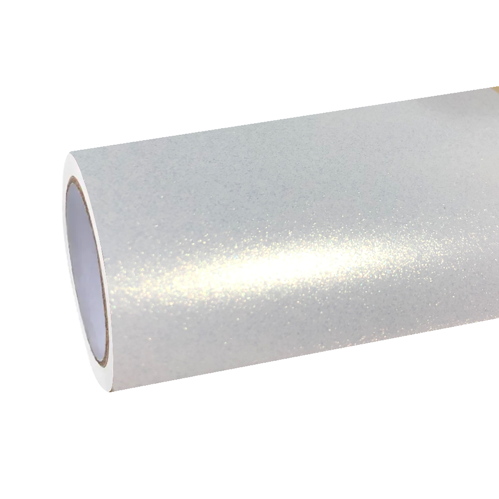 Matte Metallic Chameleon Diamond Gold White Car Vinyl Wrap