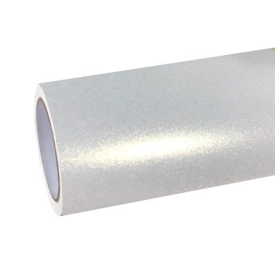 Matte Metallic Chameleon Diamond Gold White Car Vinyl Wrap 01