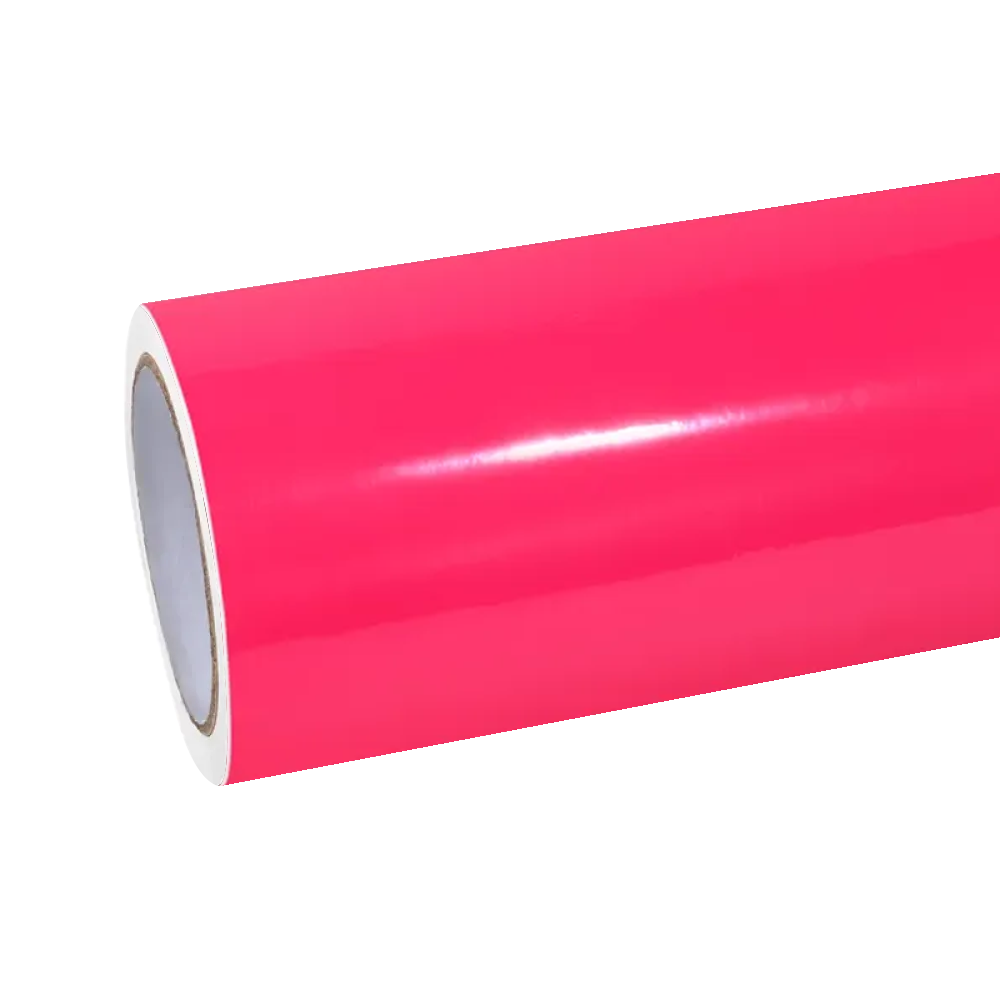 Gloss Fluorescent Pink Car Vinyl Wrap