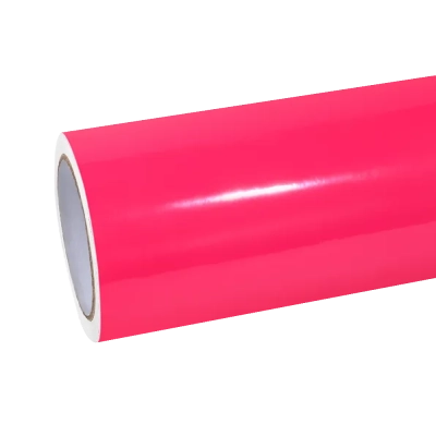 Gloss Fluorescent Pink Car Vinyl Wrap 01