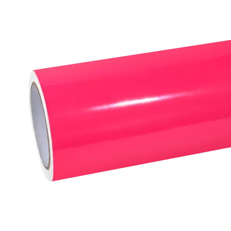 Gloss Fluorescent Pink Car Vinyl Wrap