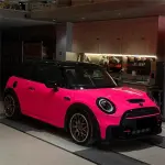 Gloss Fluorescent Pink Car Vinyl Wrap