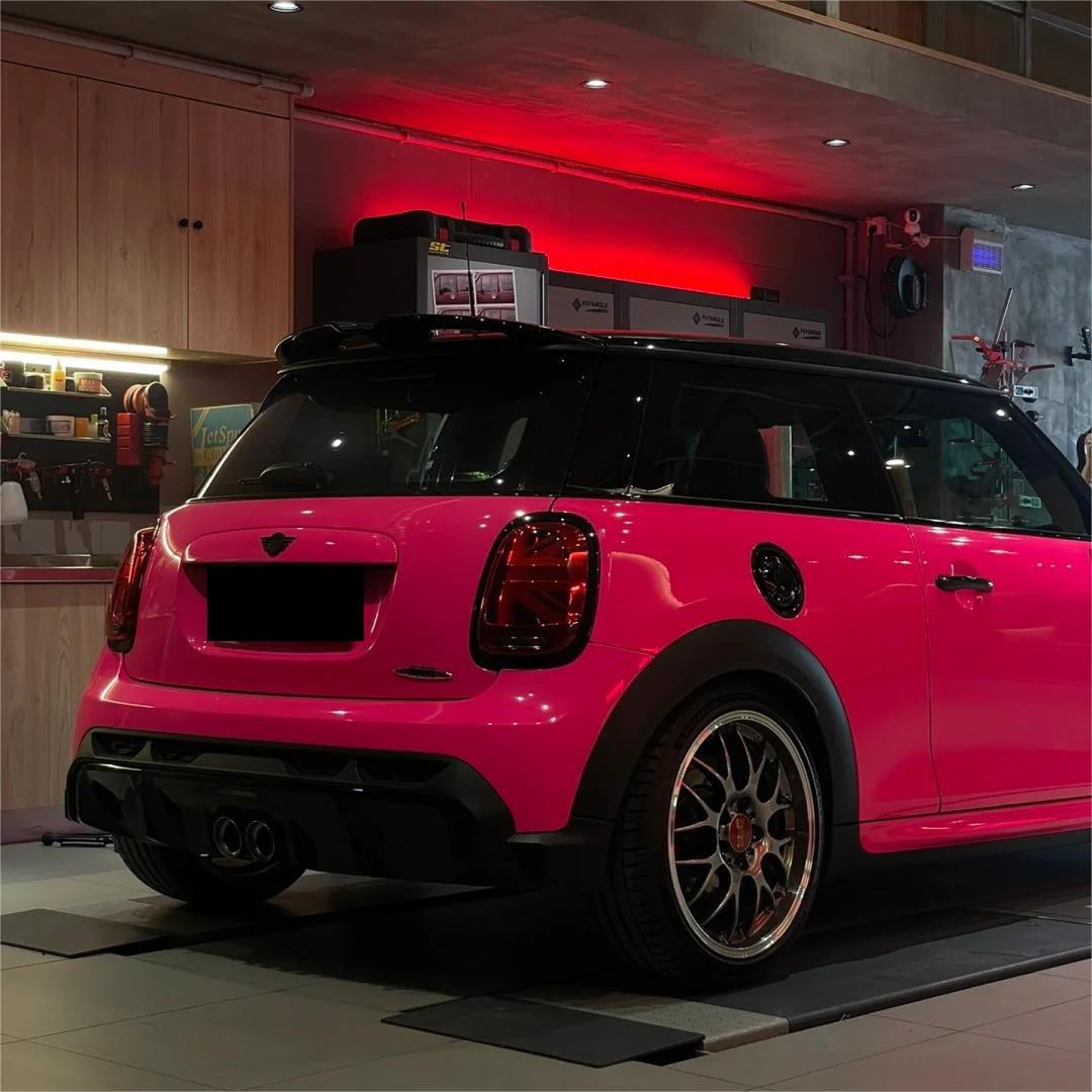 Gloss Fluorescent Pink Car Vinyl Wrap