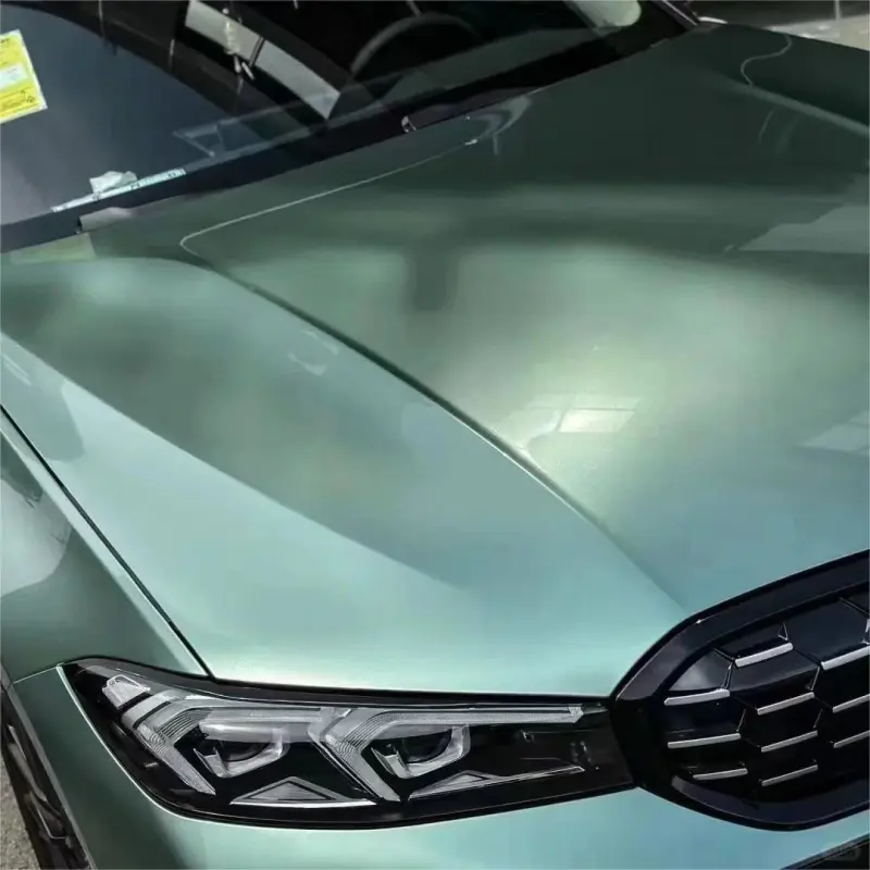 Gloss Metallic Francesca Green Car Vinyl Wrap Ferrari 