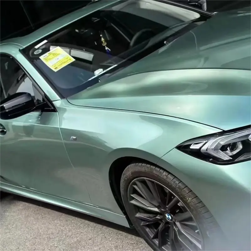 Gloss Metallic Francesca Green Car Vinyl Wrap Ferrari 