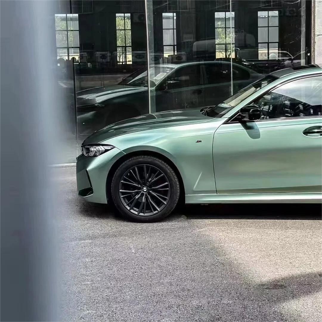 Gloss Metallic Francesca Green Car Vinyl Wrap Ferrari PET