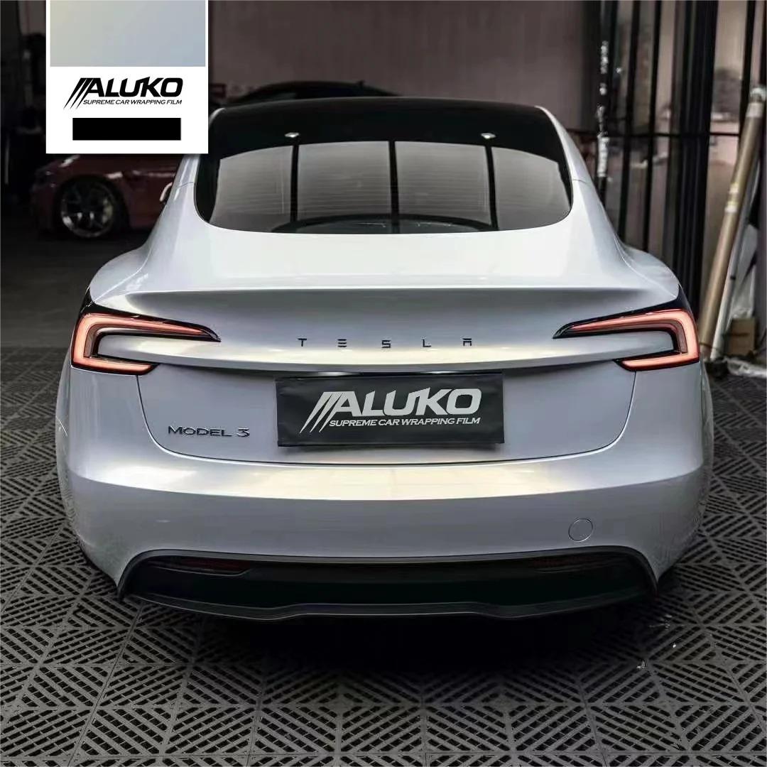 Gloss Metallic Gold Grey Car Vinyl Wrap 