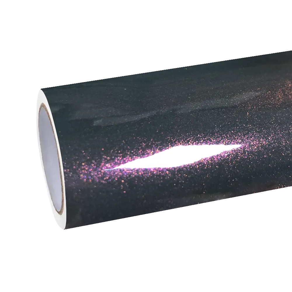 Gloss Metallic Sparkle Glitter Purple Car Vinyl Wrap