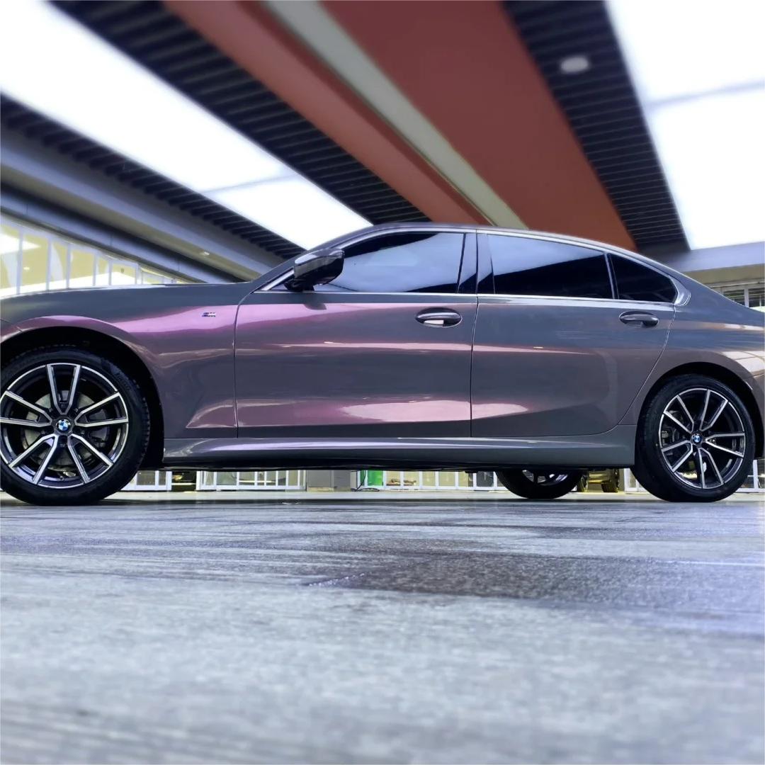 Gloss Metallic Sparkle Glitter Purple Car Vinyl Wrap