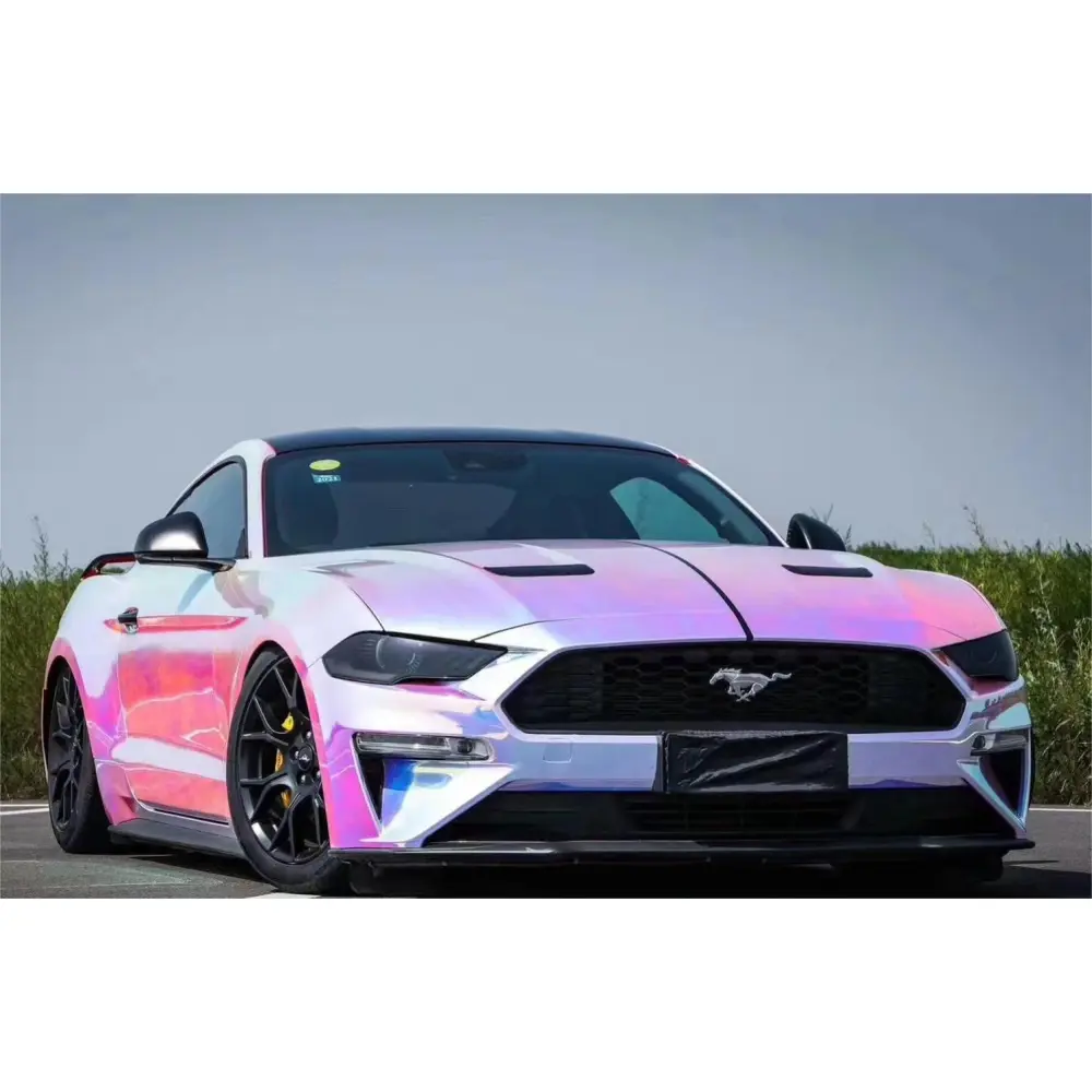 Gloss White Holographic Chrome Laser Car Vinyl Wrap