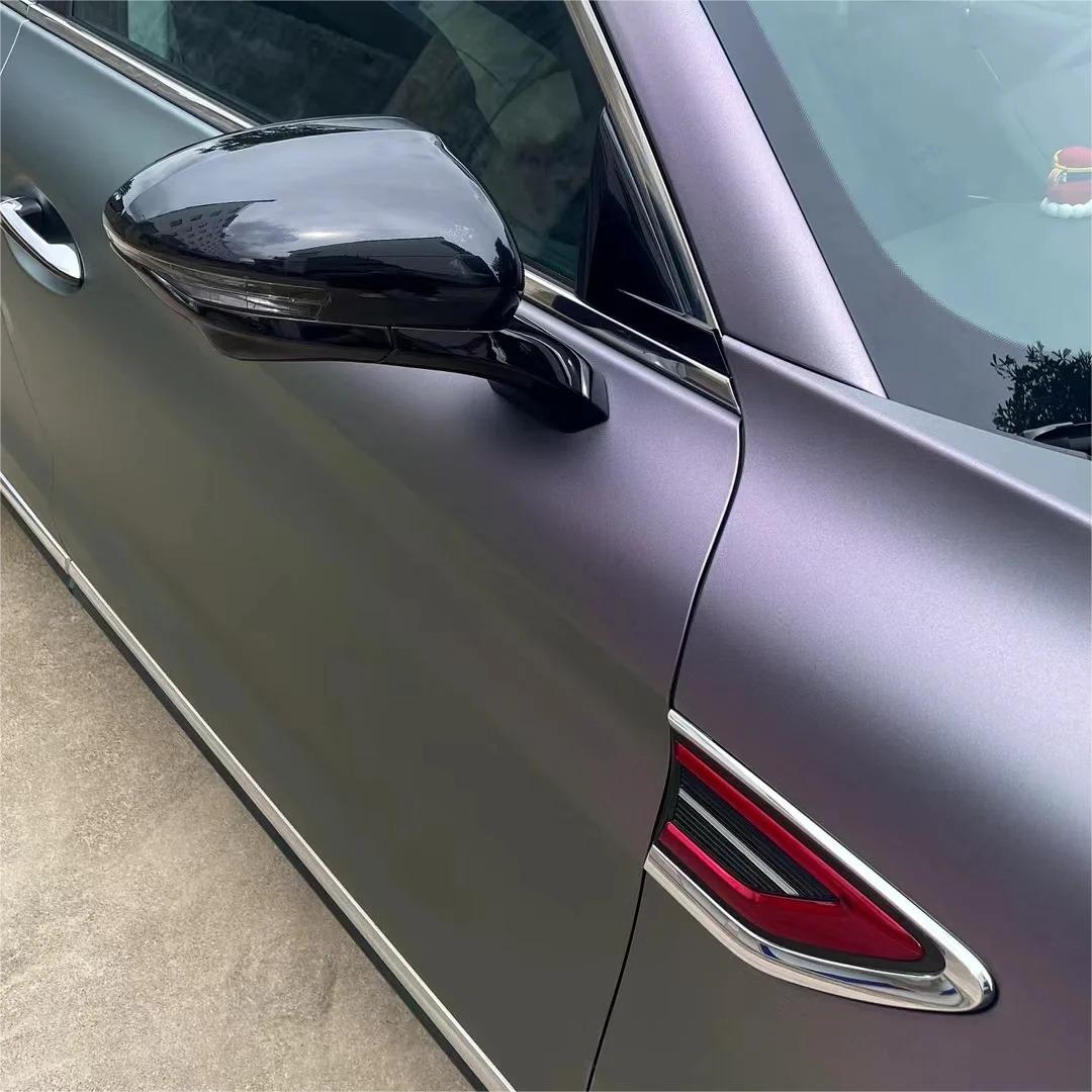 Matte Metallic Chameleon Capri Purple Grey Car Vinyl Wrap