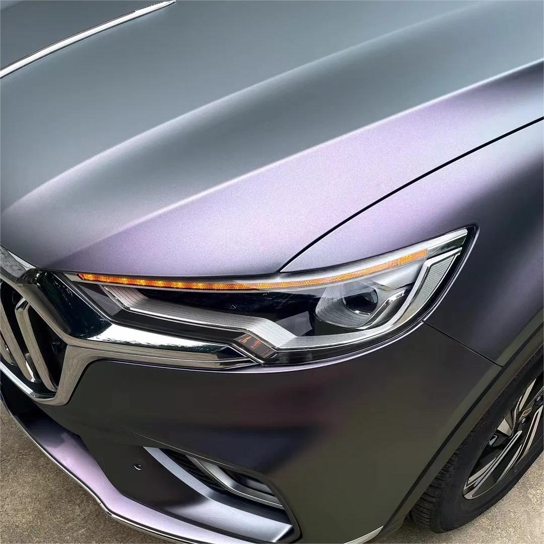 Matte Metallic Chameleon Capri Purple Grey Car Vinyl Wrap