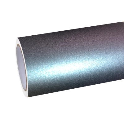 Matte Metallic Chameleon Capri Purple Grey Car Vinyl Wrap 01