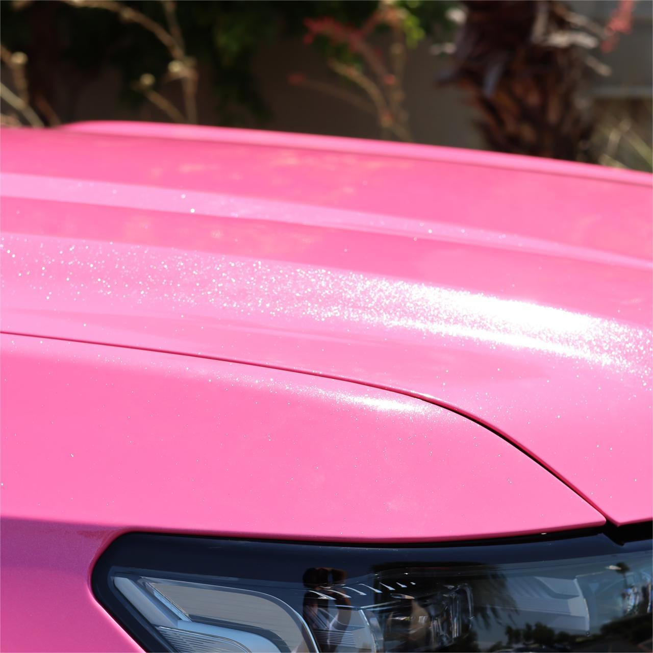 Gloss Metallic Sparkle Glitter Pink Car Vinyl Wrap 