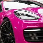 Gloss Crystal Rose Red Car Vinyl Wrap PET
