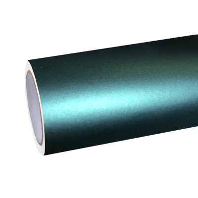 Matte Metallic Satin Hunter Green Car Vinyl Wrap 01
