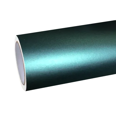 Matte Metallic Satin Hunter Green Car Vinyl Wrap 01