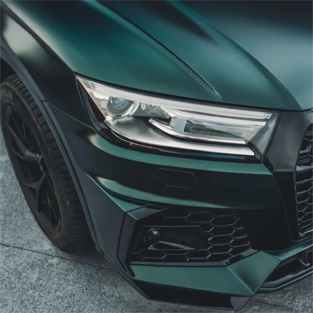 Matte Metallic Satin Hunter Green Car Vinyl Wrap