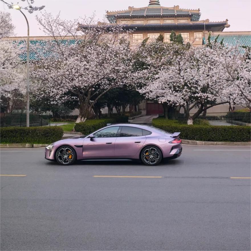 Gloss Crystal Sunshine Purple Car Vinyl Wrap PET