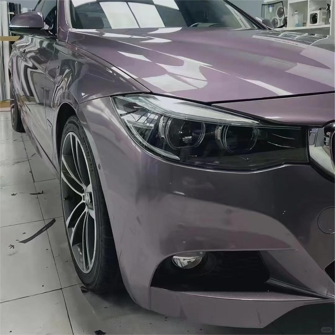 Gloss Crystal Sunshine Purple Car Vinyl Wrap PET