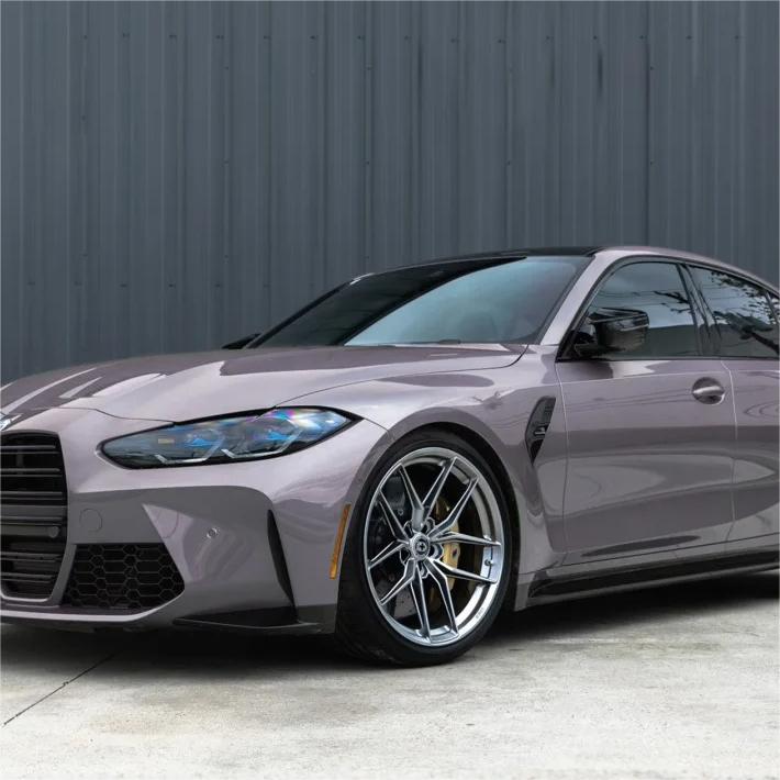 Gloss Crystal Sunshine Purple Car Vinyl Wrap PET