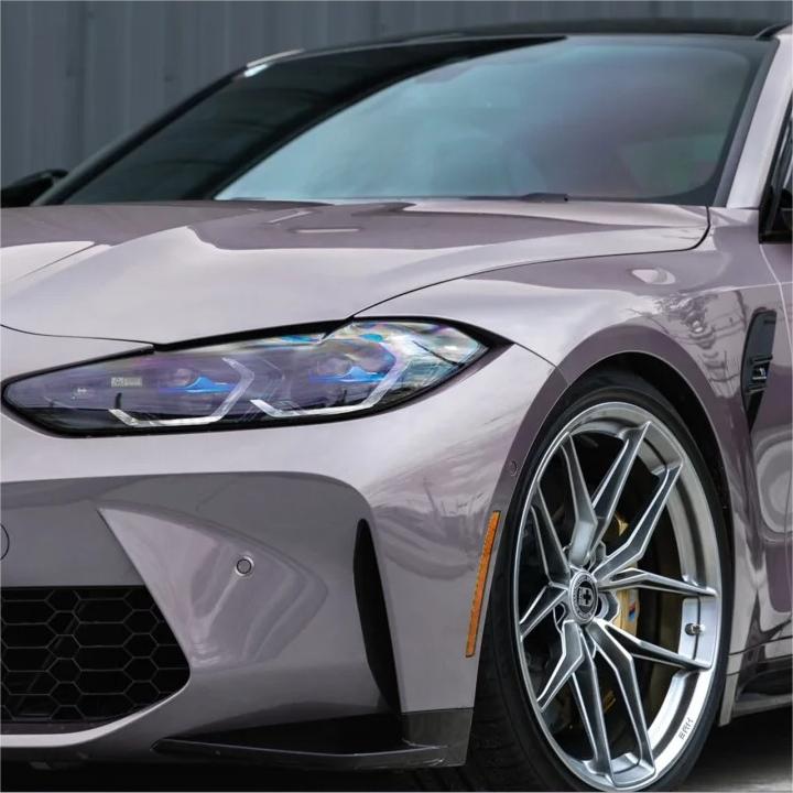 Gloss Crystal Sunshine Purple Car Vinyl Wrap PET