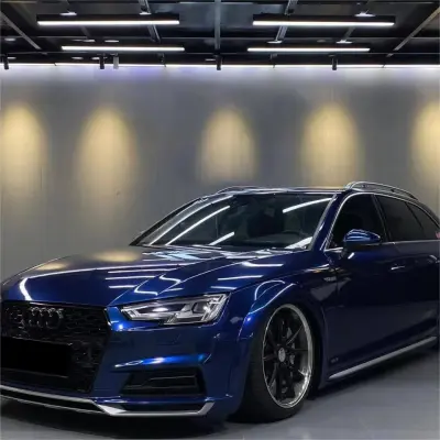 Gloss Indigo Blue Car Vinyl Wrap 02