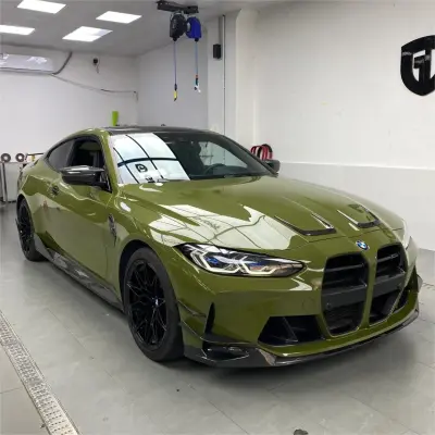 Gloss Crystal Fir Green Car Vinyl Wrap 02